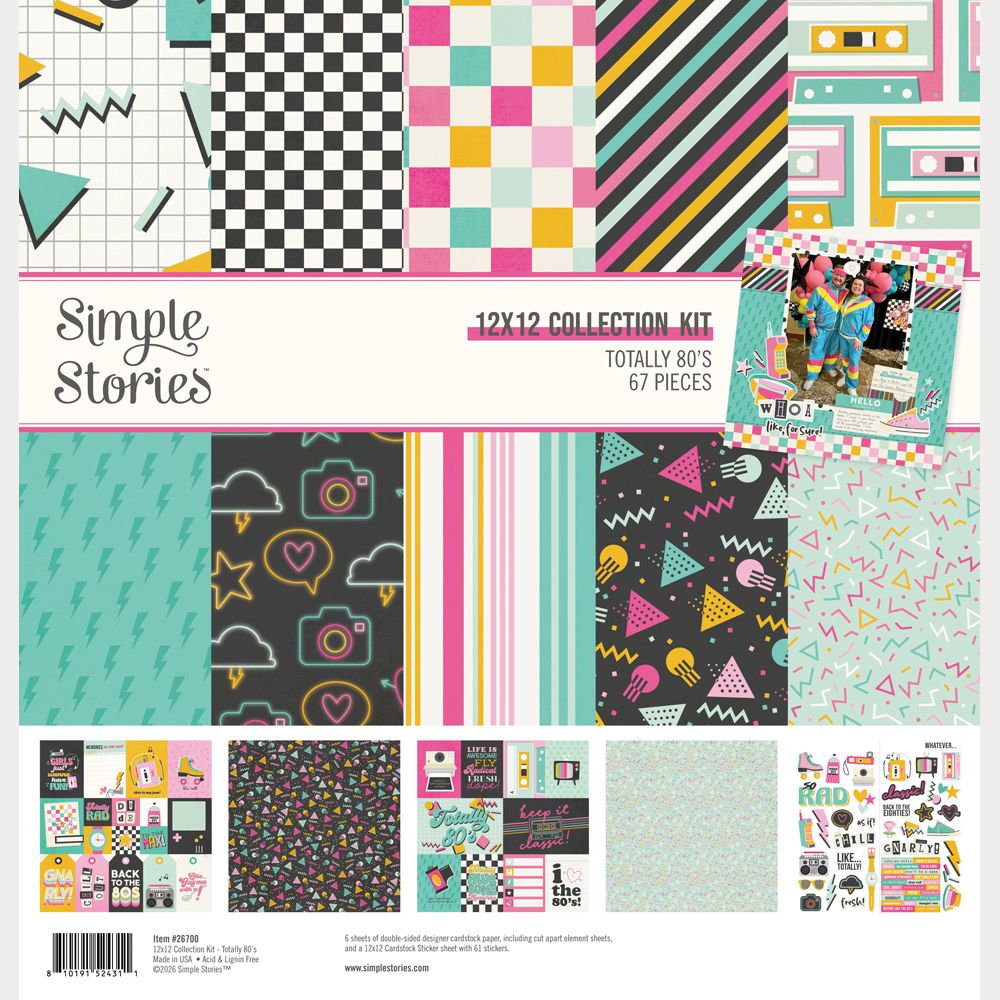 Simple Stories Totally 80's - 12x12 Collection Kit