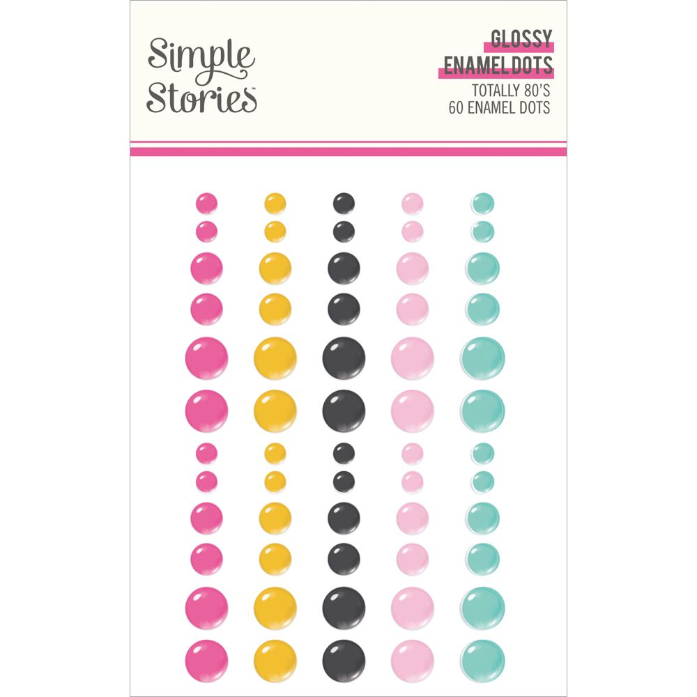 Simple Stories Totally 80's - Glossy Enamel Dots