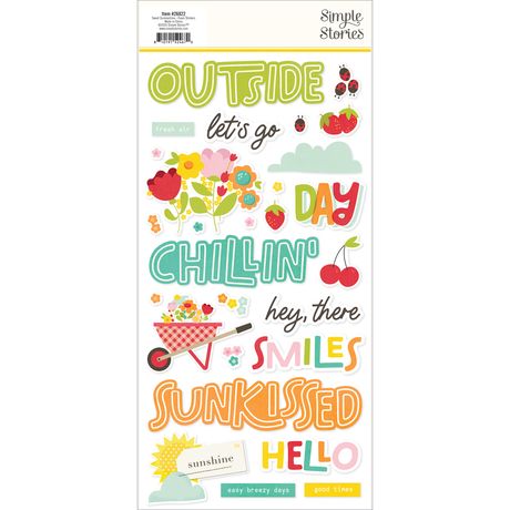 Simple Stories Sweet Summertime - Foam Stickers