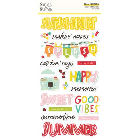 Simple Stories Sweet Summertime - Foam Stickers