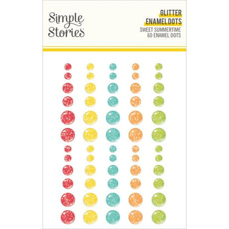 Simple Stories Sweet Summertime - Glitter Enamel Dots