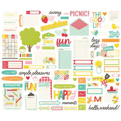 Simple Stories Sweet Summertime - Journal Bits & Pieces