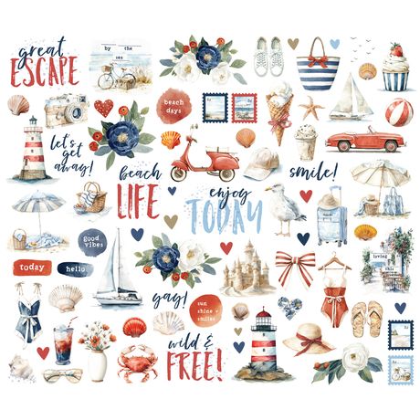 Simple Stories Simple Vintage Sand & Sea - Bits & Pieces