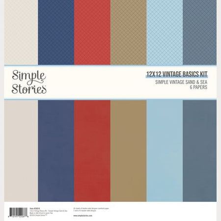 Simple Stories Simple Vintage Sand & Sea - 12x12 Simple Basics Collection Kit