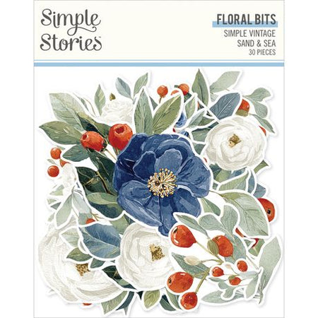 Simple Stories Simple Vintage Sand & Sea - Floral Bits & Pieces
