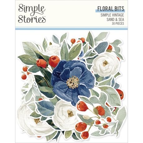 Simple Stories Simple Vintage Sand & Sea - Floral Bits & Pieces