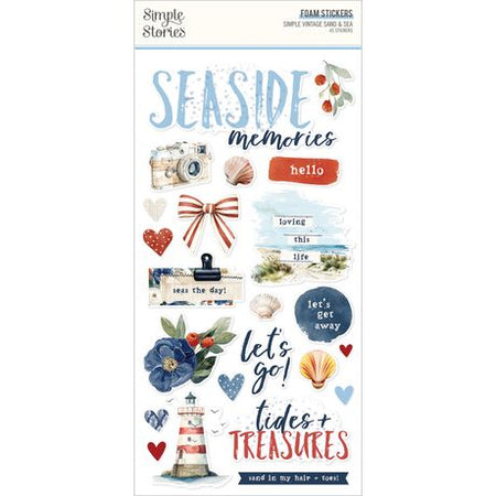 Simple Stories Simple Vintage Sand & Sea - Foam Stickers
