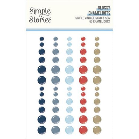 Simple Stories Simple Vintage Sand & Sea - Glossy Enamel Dots