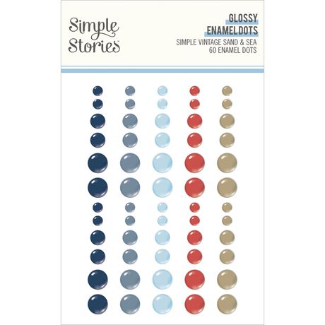 Simple Stories Simple Vintage Sand & Sea - Glossy Enamel Dots