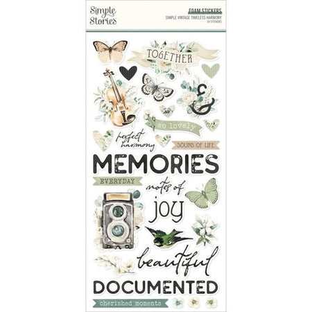 Simple Stories Simple Vintage Timeless Harmony - Foam Stickers
