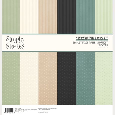 Simple Stories Simple Vintage Timeless Harmony - 12x12 Simple Basics Collection Kit