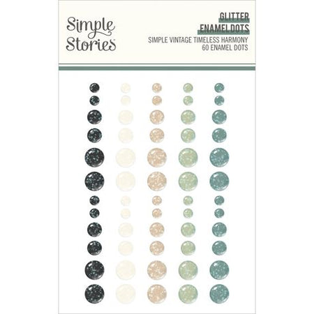 Simple Stories Simple Vintage Timeless Harmony - Glitter Enamel Dots