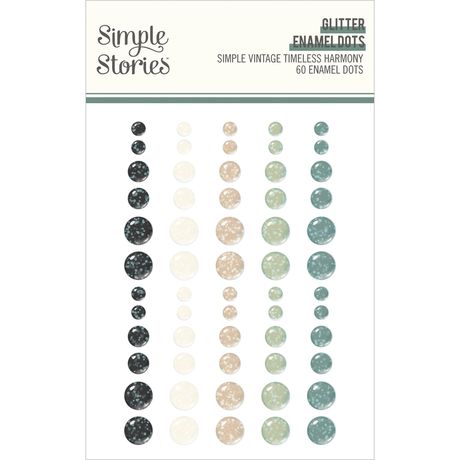 Simple Stories Simple Vintage Timeless Harmony - Glitter Enamel Dots