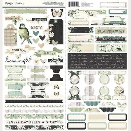 Simple Stories Simple Vintage Timeless Harmony - Cardstock Stickers Basics