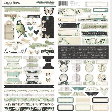 Simple Stories Simple Vintage Timeless Harmony - Cardstock Stickers Basics