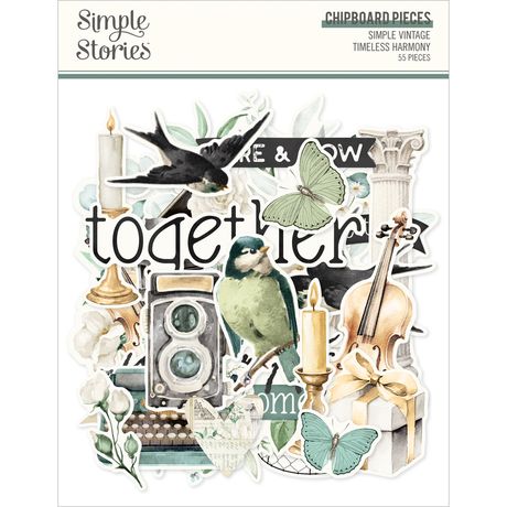 Simple Stories Simple Vintage Timeless Harmony - Chipboard Pieces