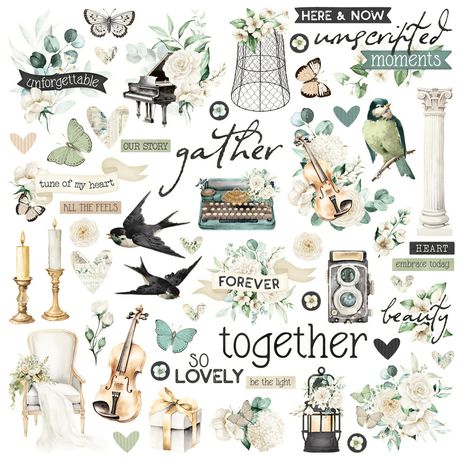 Simple Stories Simple Vintage Timeless Harmony - Chipboard Pieces