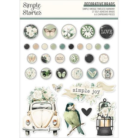 Simple Stories Simple Vintage Timeless Harmony - Decorative Brads