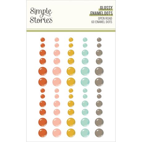 Simple Stories Open Road - Glossy Enamel Dots