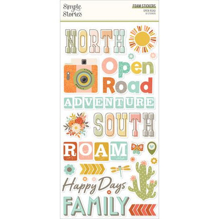 Simple Stories Open Road - Foam Stickers
