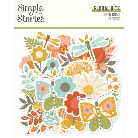Simple Stories Open Road - Floral Bits & Pieces