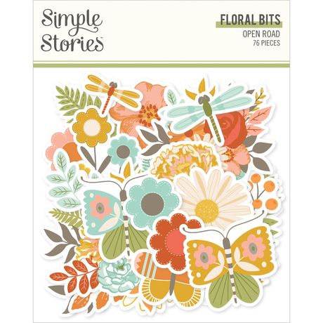 Simple Stories Open Road - Floral Bits & Pieces
