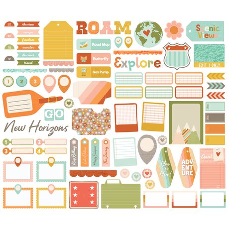 Simple Stories Open Road - Journal Bits & Pieces