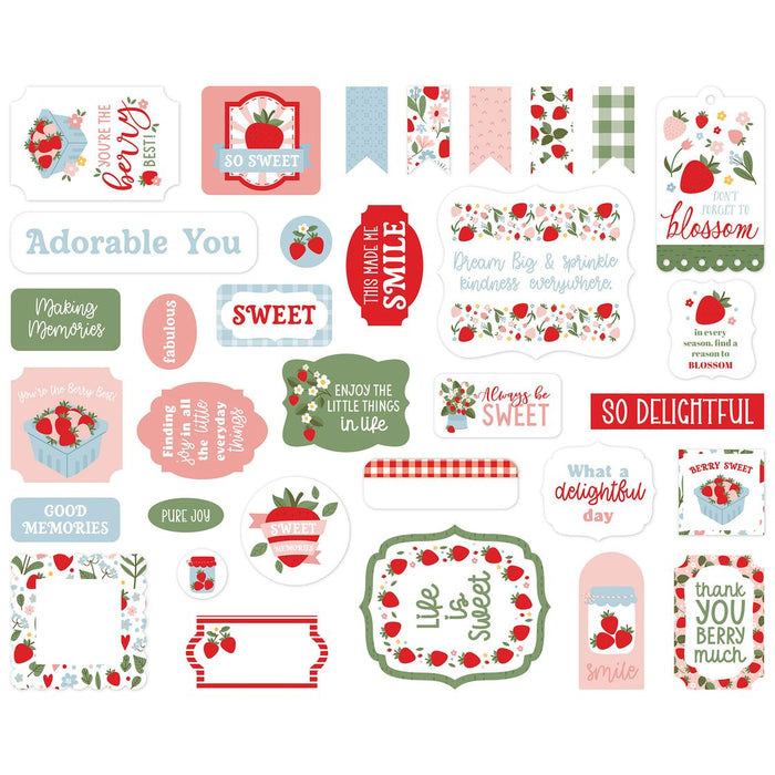 Echo Park Strawberry Fields - Ephemera Icons