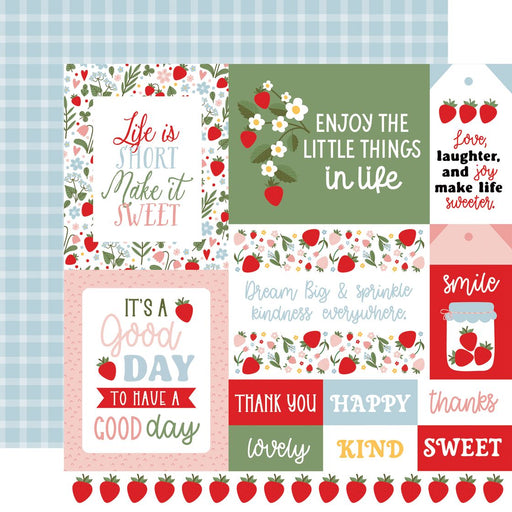 Echo Park Strawberry Fields - Multi Journaling Cards