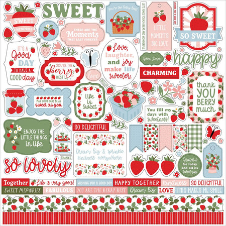Echo Park Strawberry Fields - Element Stickers