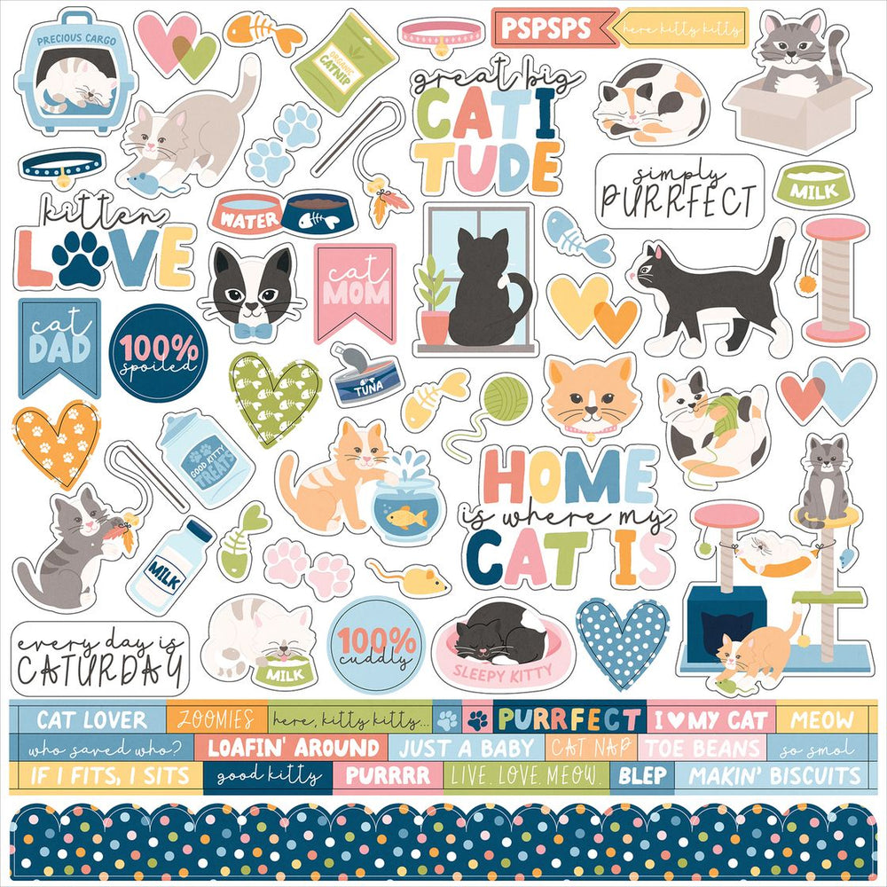 Echo Park Cat Lover - Element Stickers