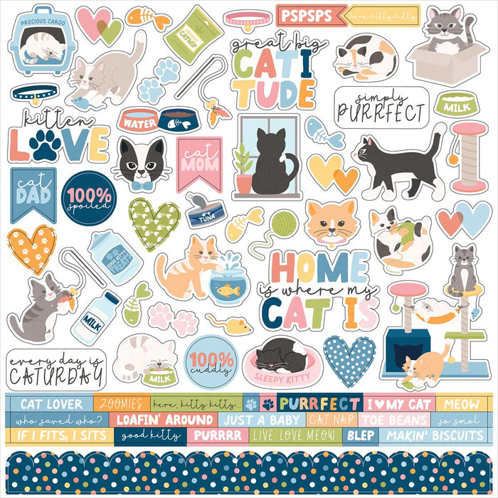 Echo Park Cat Lover - Element Stickers
