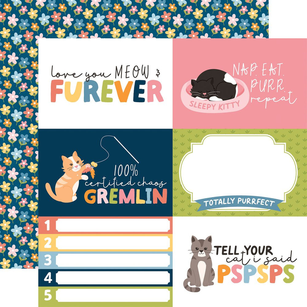 Echo Park Cat Lover - 6x4 Journaling Cards