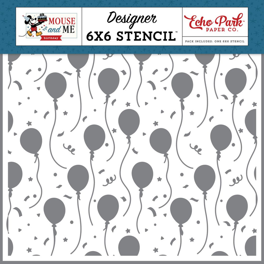 Echo Park Mouse And Me Birthday - Birthday Magic Balloons Stencil