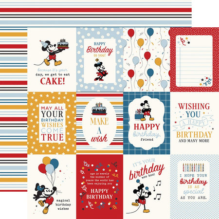 Echo Park Mouse And Me Birthday - 3x4 Journaling Cards