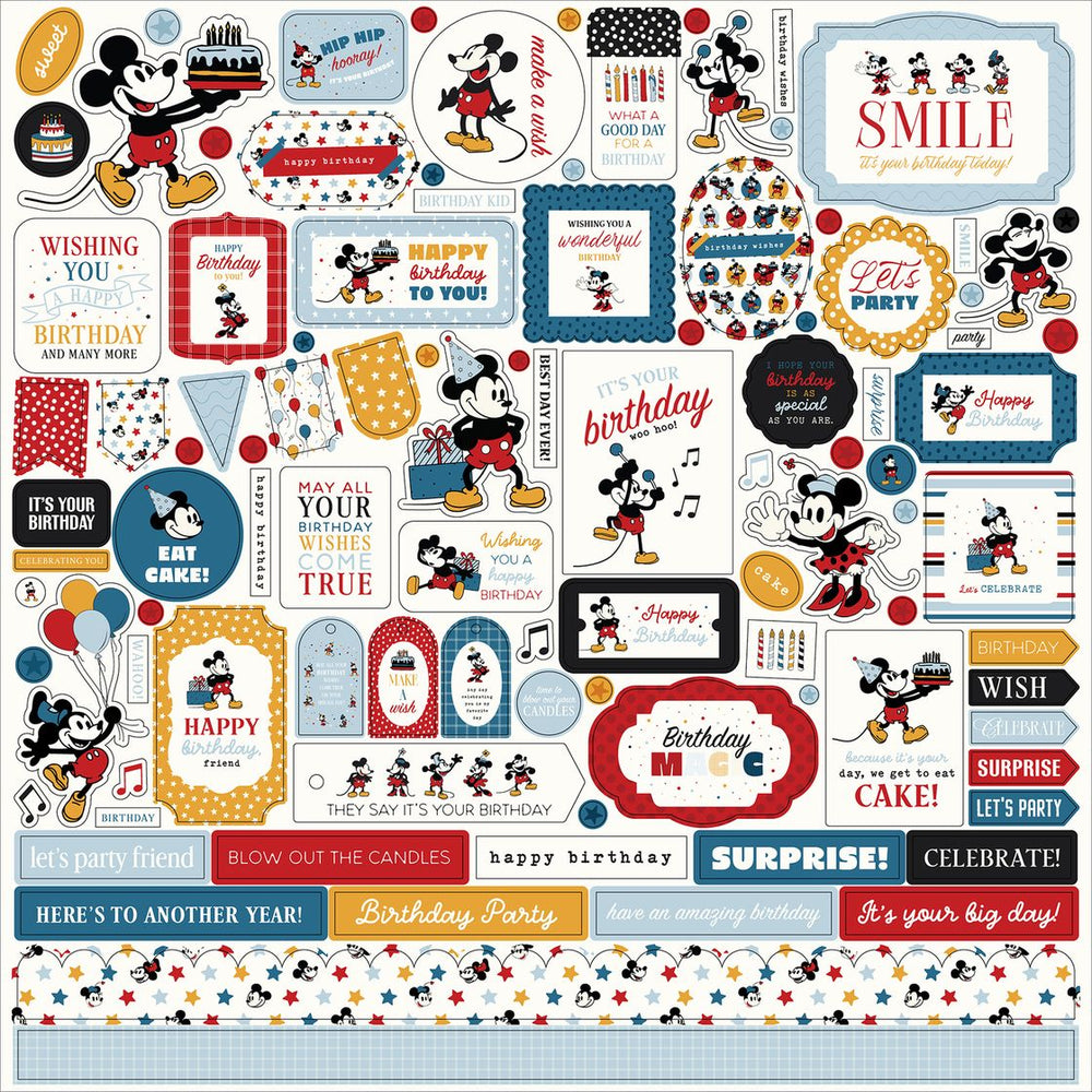 Echo Park Mouse And Me Birthday - Element Stickers