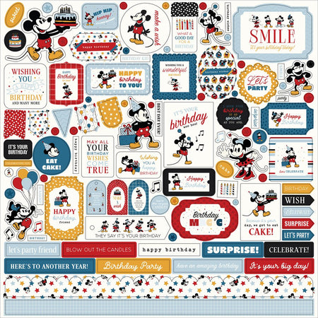 Echo Park Mouse And Me Birthday - Element Stickers