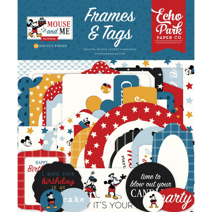 Echo Park Mouse And Me Birthday - Ephemera Frames & Tags