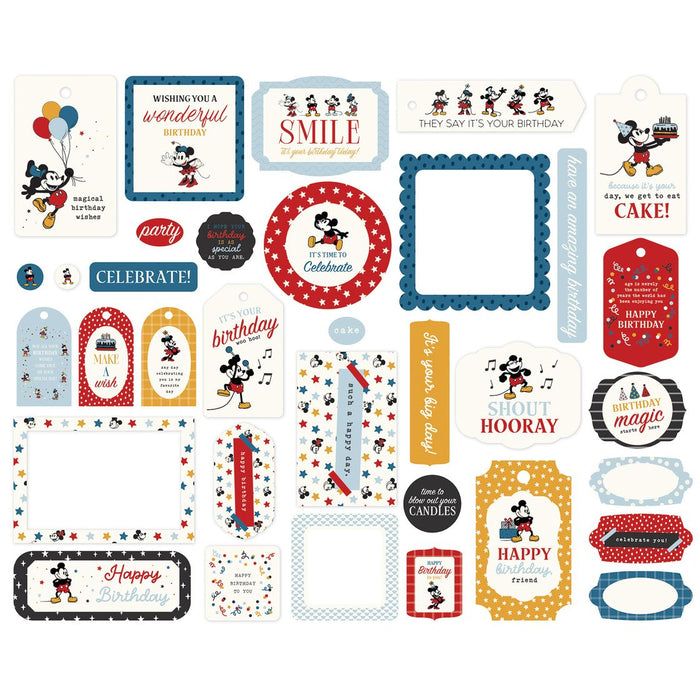 Echo Park Mouse And Me Birthday - Ephemera Frames & Tags