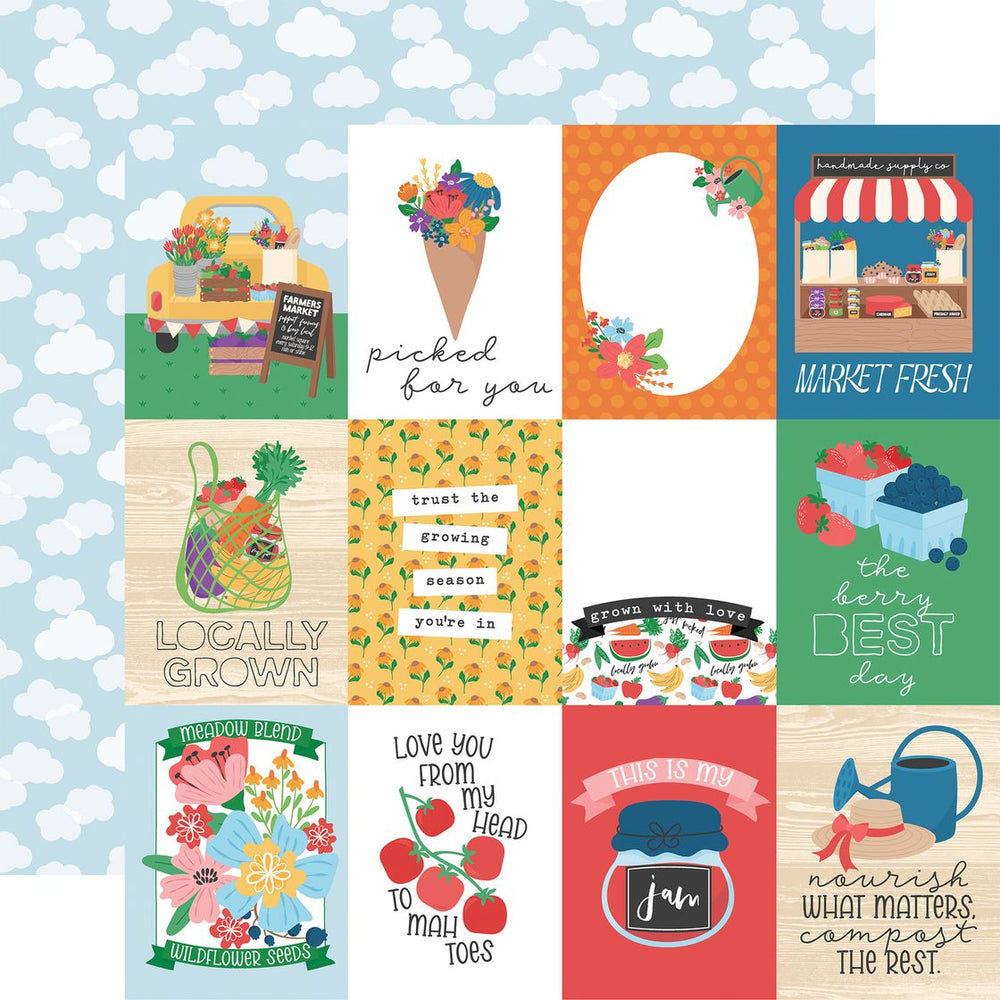 Echo Park Freshly Picked - 3x4 Journaling Cards