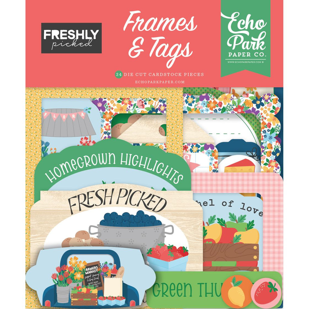 Echo Park Freshly Picked - Ephemera Frames & Tags