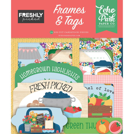 Echo Park Freshly Picked - Ephemera Frames & Tags