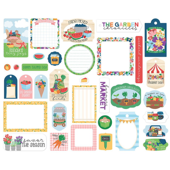 Echo Park Freshly Picked - Ephemera Frames & Tags