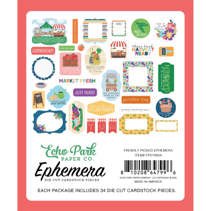 Echo Park Freshly Picked - Ephemera Icons