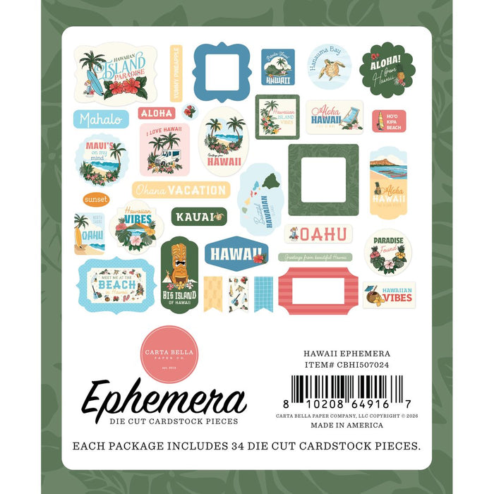 Carta Bella Hawaii - Ephemera