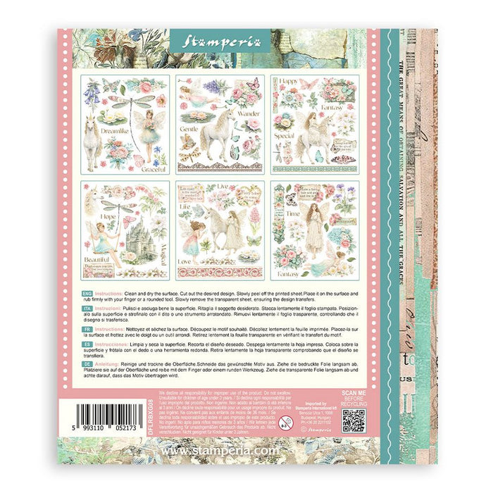 Stamperia Wonderland - Rub-On Selection 8x9
