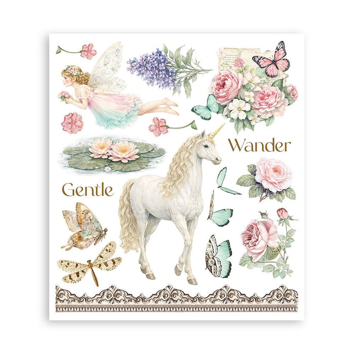 Stamperia Wonderland - Rub-On Selection 8x9