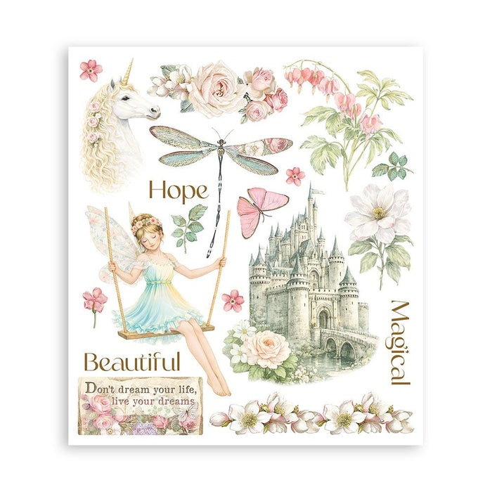 Stamperia Wonderland - Rub-On Selection 8x9