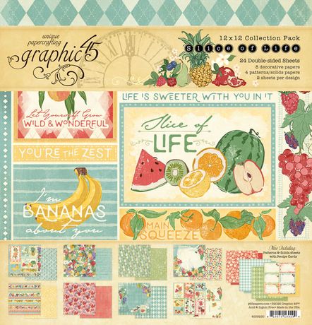 Graphic 45 Slice Of Life - 12x12 Collection Kit