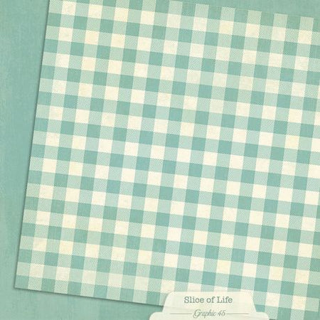 Graphic 45 Slice Of Life - Capri Blue Pattern & Solid